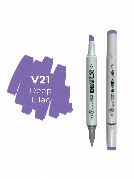 Маркер двухсторонний на спиртовой основе Sketchmarker Цвет Глубокий сиреневый 606x758