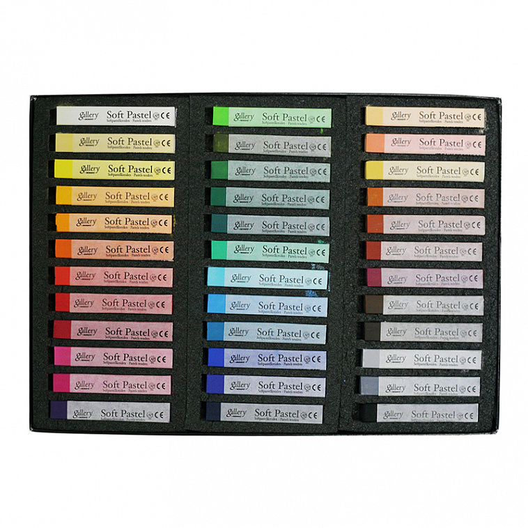 Набор сухой пастели Mungyo Gallery "Soft pastel" 36 цв, мягкая, квадратная, в картонной коробке