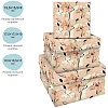 Набор квадратных коробок 3в1, MESHU "Floral mood", (19,5*19,5*11-15,5*15,5*9см) 2