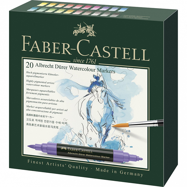 Набор акварельных маркеров Faber-castell "Albrecht Durer" 20 цв