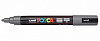 Маркер UNI "POSCA" PC-5M, 1,8-2,5 мм, наконечник пулевидный, цвет темно-серый