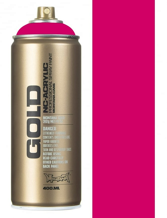 Краска для граффити Montana "Gold" 400 мл в аэрозоли, 100% маджента 606x758