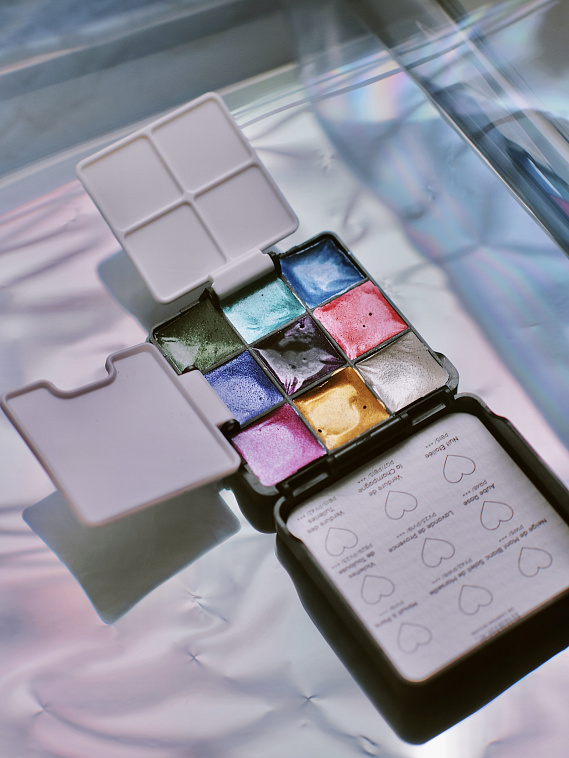 Набор акварели nuance. Eclat de Perles, 9 жемчужных оттенков 606x758