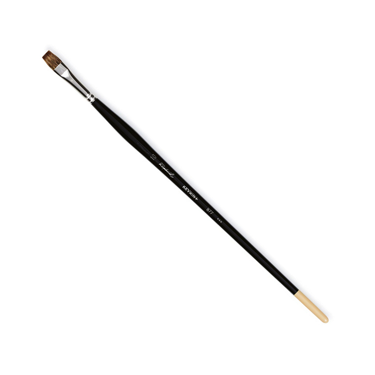 Кисть синтетика имитация мангуста №10 плоская Sennelier "Kevrin+" длинная ручка 606x758