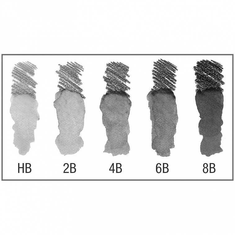 Набор чернографитных карандашей Faber-castell 5 шт (HB.2B.4B.6B.8B) акварельных