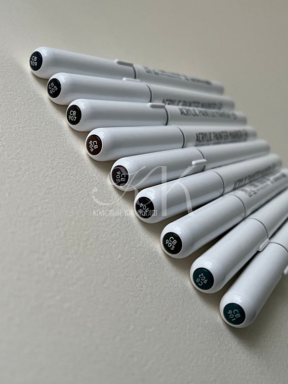 Набор маркеров акриловые Languo, 9 цветов, темные оттенки 606x758