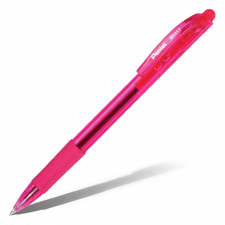 Ручка шариковая автоматическая Pentel матовый корпус, розовый, 0,7 мм 606x758
