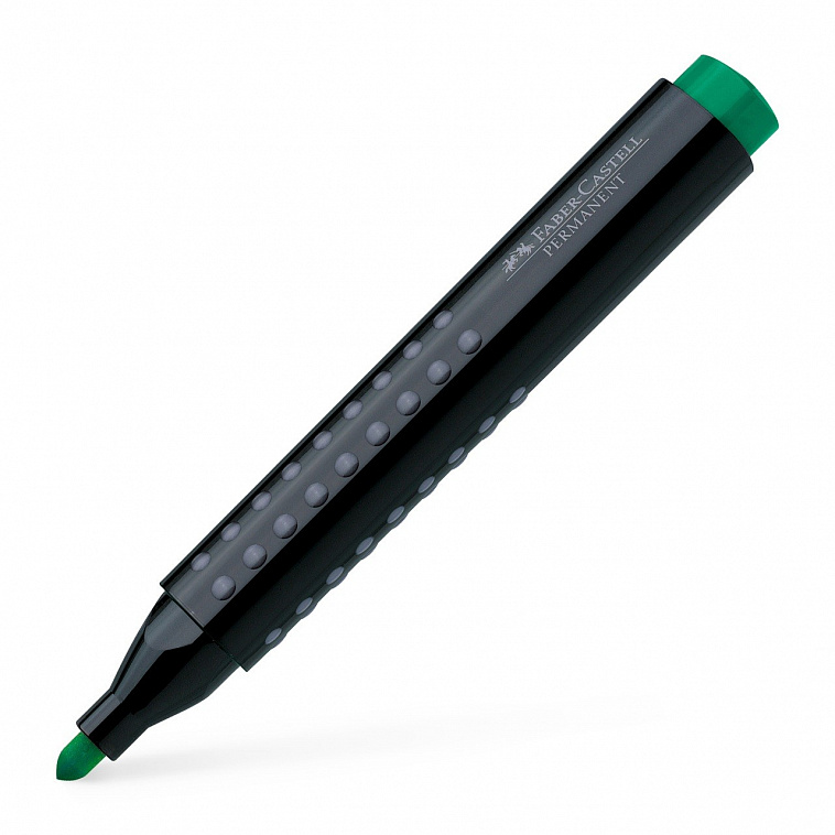 Маркер перманентный Faber-Castell "GRIP 1504" с круглым наконечником, зеленый 606x758