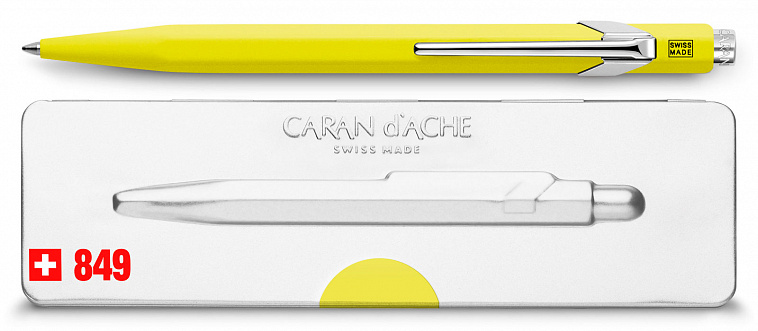 Ручка шариковая Caran d'Ache "Office 849 Pop Line - Yellow", М
