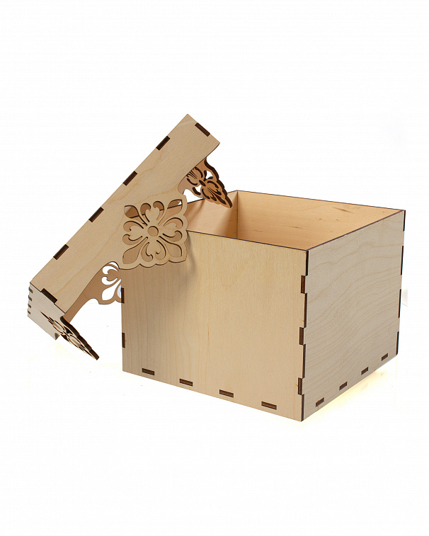 Заготовка для декорирования Коробочка с крышкой "Романтика" 20х20х15,5 см 606x758