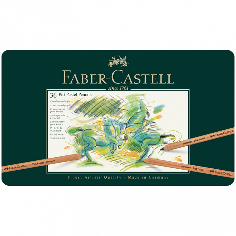 Набор карандашей пастельных Faber-castell "Pitt" 36 цв в металле 