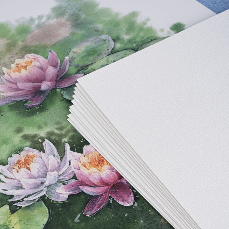 Склейка для акварели Малевичъ "Monet" 20 л 300 г, 100% хлопок, среднее зерно 606x758