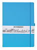 Блокнот для зарисовок Sketchmarker 21*29,7 cм 80 л 140 г, твердая обложка Синий неон