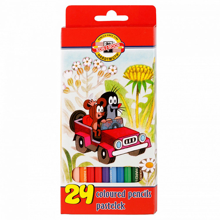Набор карандашей цветных Koh-I-Noor "Крот" 24 шт в картоне 