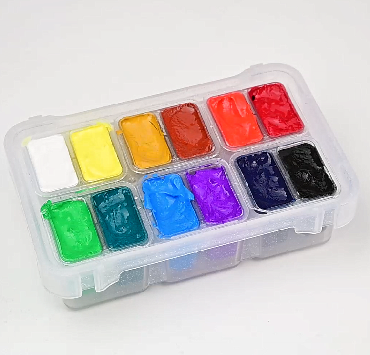 Набор гуаши мини HIMI 12 цветов по 12 мл 606x758