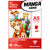 Блокнот-склейка для маркеров Clairefontaine "MANGA" А5 50 л 100 г, обложка комиксы