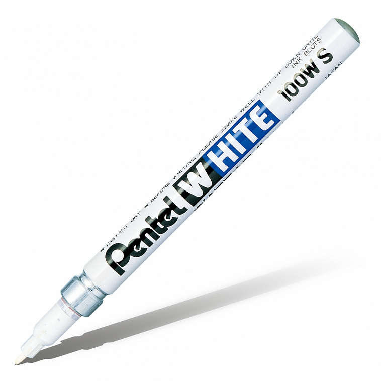Маркер перманентный Pentel "White" 2,0 мм пулеобразный наконечник, белый