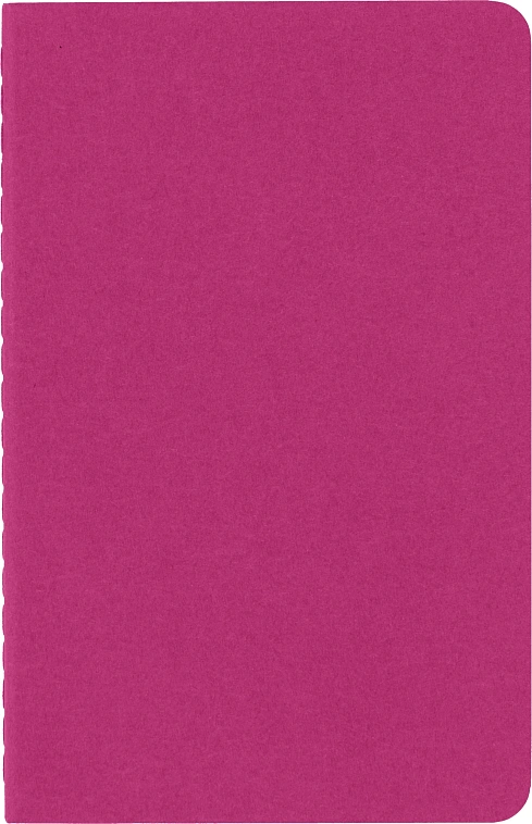 Блокнот в линейку Moleskine "Cahier Journal" 3 шт Pocket 90х140 мм 64 стр, обложка розовая неон 606x758