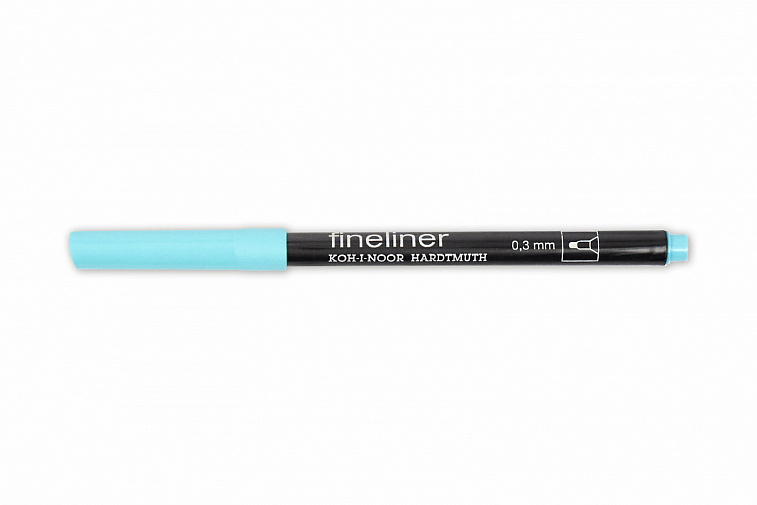 Линер Koh-I-Noor "Fineliner" 0,3 мм, бирюзовый 606x758