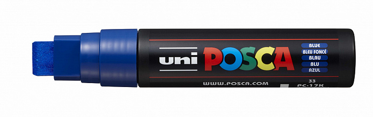 Маркер UNI "POSCA" PC-17K, 15,0 мм, наконечник скошенный, цвет синий 606x758