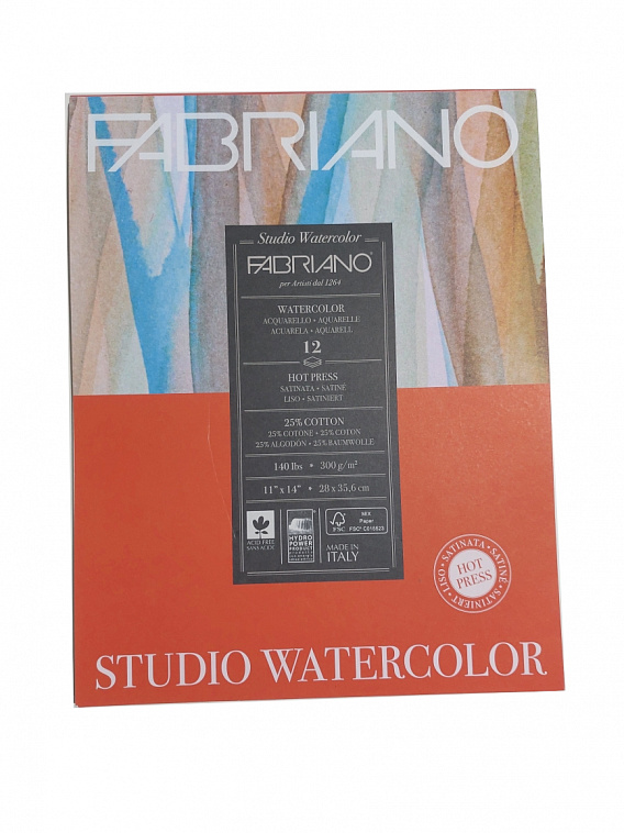 Альбом-склейка для акварели Fabriano Watercolour Studio 28x35,6 см 12 л 300 г