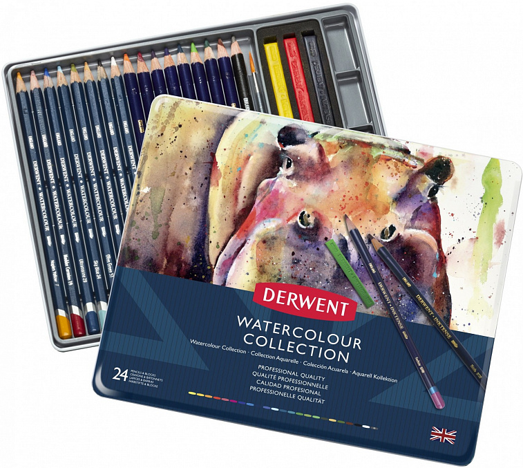 Набор для акварели Derwent "Watercolor Collection" 24 шт в метал кор  