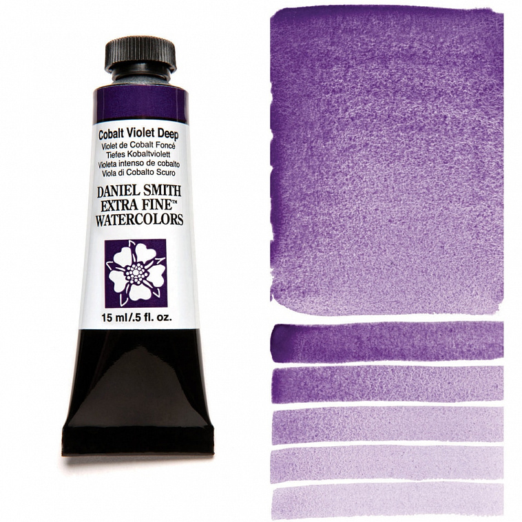 Акварель Daniel Smith в тубе 15 мл Кобальт фиолетовый темный/Cobalt Violet Deep (PV14)  606x758