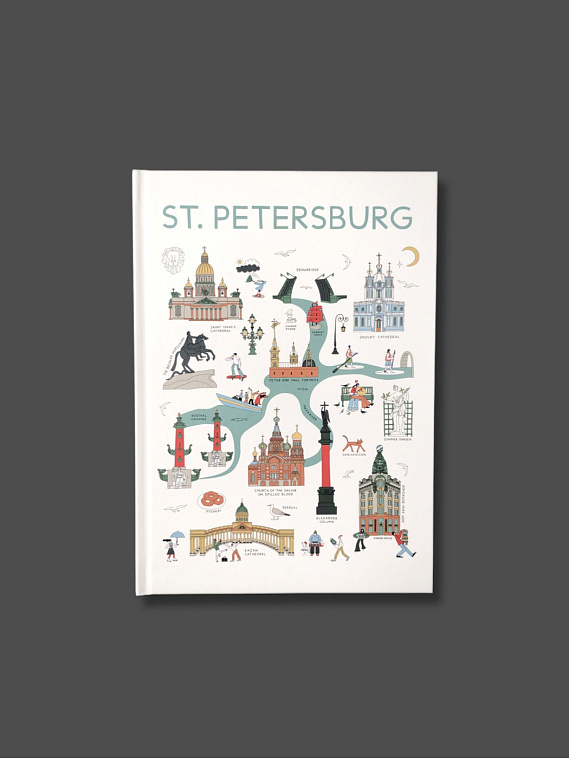 Блокнот "Туристическая карта Петербурга" А5 606x758