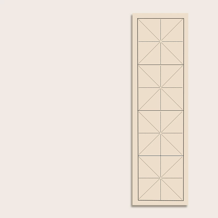 Бумага для каллиграфии в крупную клетку (желтая) 606x758