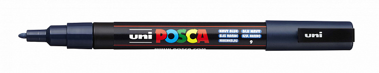 Маркер UNI "POSCA" PC-3M, 0,9-1,3 мм, наконечник пулевидный, №9 цвет темно-синий 606x758