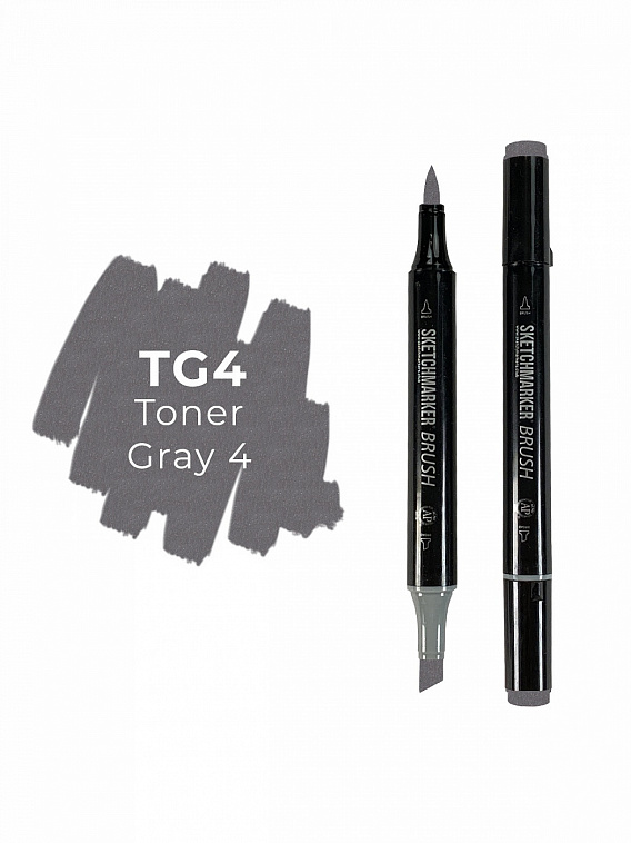 Маркер двухсторонний на спиртовой основе Sketchmarker Brush Цвет Тонированный серый 4 606x758