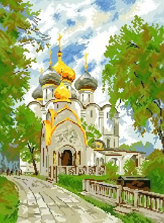 Набор Картина стразами "Новодевичий монастырь" 