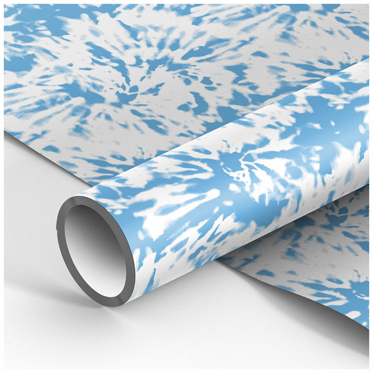 Упаковочная бумага глянцевая MESHU "Tie-dye.Explosion" 70*100 см, 90 г