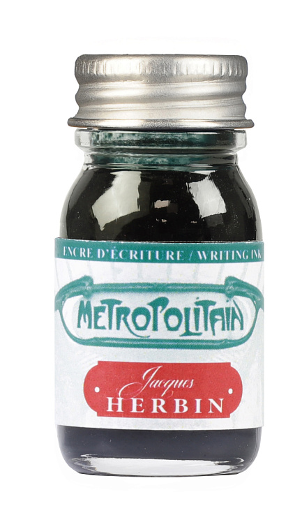 Чернила Herbin в банке  10 мл, Цвета Парижа Metro Parisien Зеленый 606x758