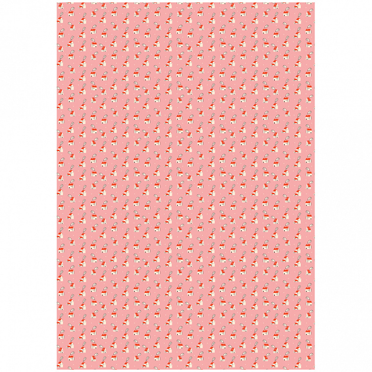 Упаковочная бумага глянцевая MESHU "Favorite house" 70*100 см, 90 г 606x758
