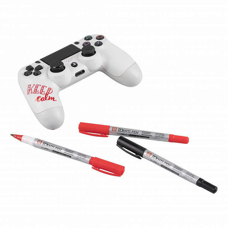 Набор маркеров Sakura "IDenti Pen" 2 шт, двусторонние 0,4-1 мм, Черный, красный, в блистере