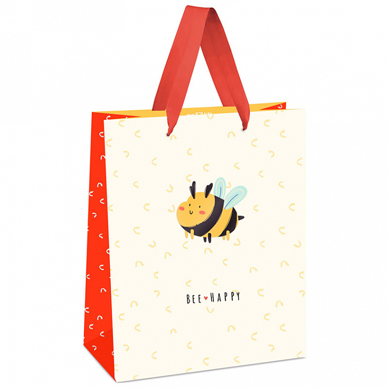 Пакет подарочный MESHU "Bee for you" 18*23*10 см 606x758
