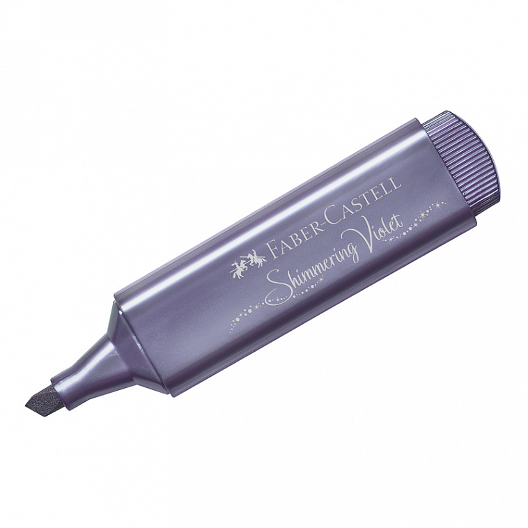 Текстовыделитель Faber-Castell "46 Metallic" 1-5 мм, мерцающий фиолетовый 606x758