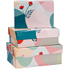 Набор прямоугольных коробок 3в1, MESHU "Fleur", (19*12*7,5-15*10*5см) 1