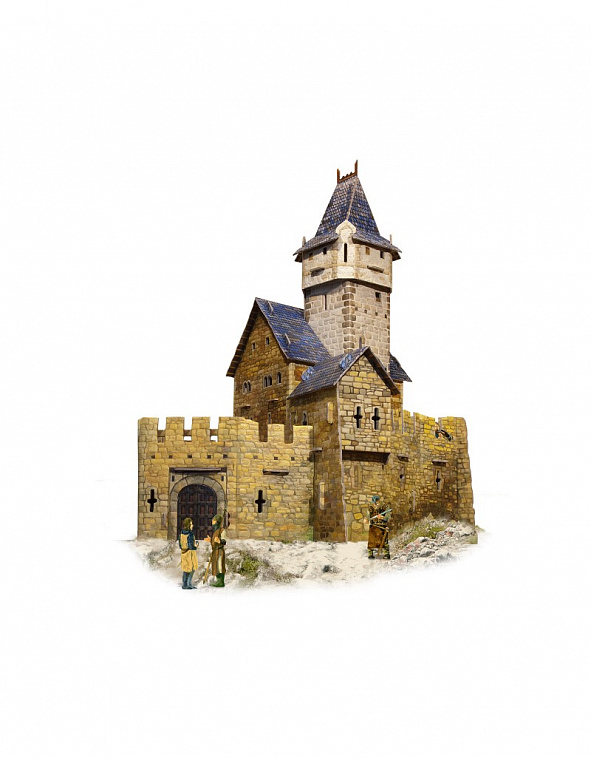 Игровой набор из картона Средневековый город "Охотничий замок"