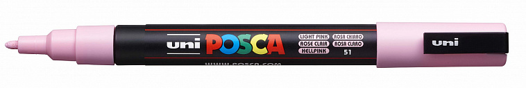Маркер UNI "POSCA" PC-3M, 0,9-1,3 мм, наконечник пулевидный, №51 цвет светло-розовый 606x758