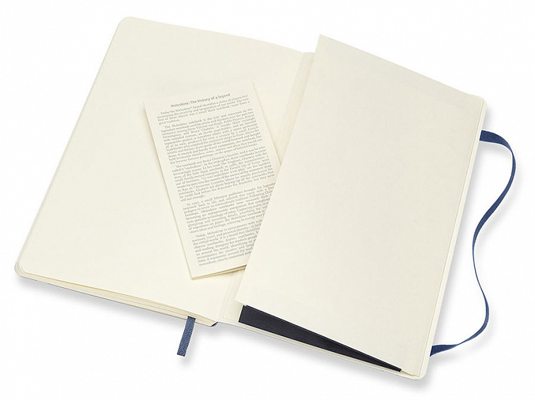 Блокнот в точку Moleskine "Classic Soft" Large 13х21 см 192 стр., обложка мягкая синяя сапфир
