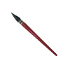 Кисть белка №6 круглая с острым кончиком Leonard "772RO" короткая перламутровая красная  ручка