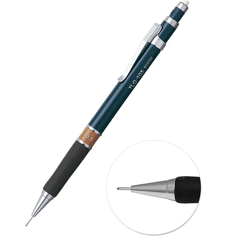 Карандаш механический Penac "TLG 105" 0,5 мм, НВ, синий/коричневый 606x758