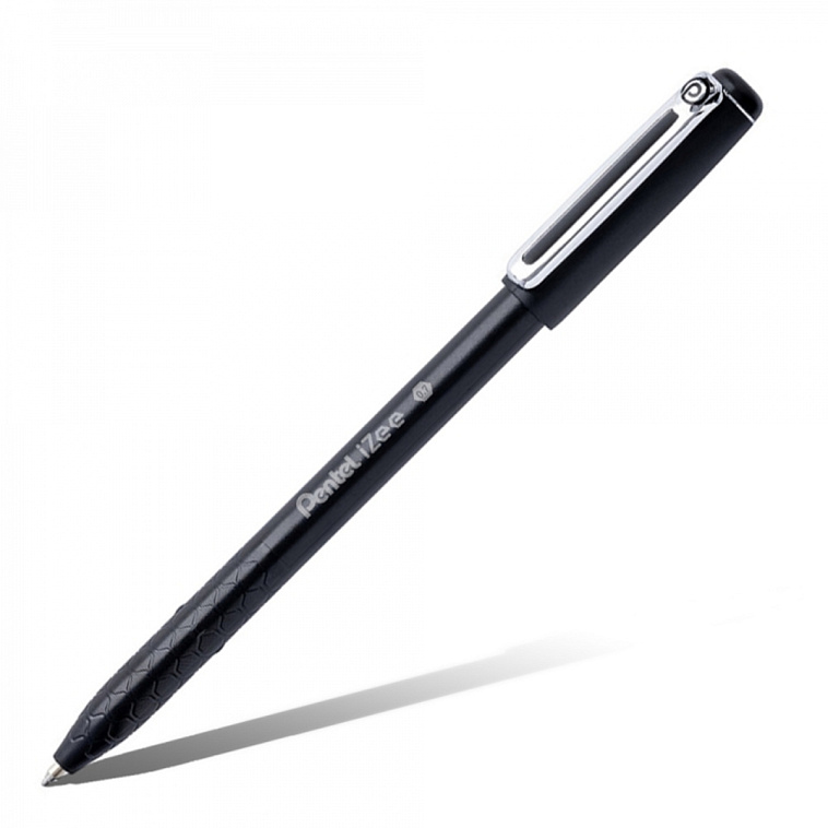 Ручка шариковая Pentel "iZee" черный матовый корпус, чёрная, 0,7 мм 606x758