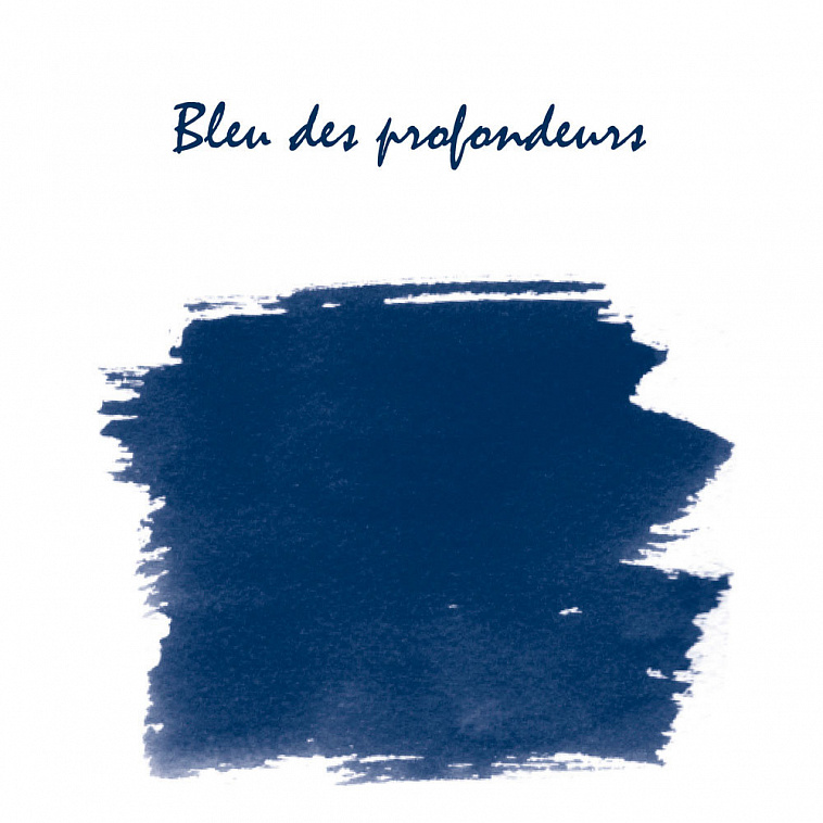 Набор картриджей для перьевой ручки Herbin,  Bleu des profondeurs Сине-черный, 6 шт 606x758