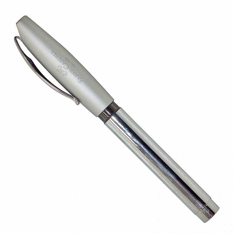 Ручка перьевая Faber-castell "F BASIC METAL" хромированный полированный корпус