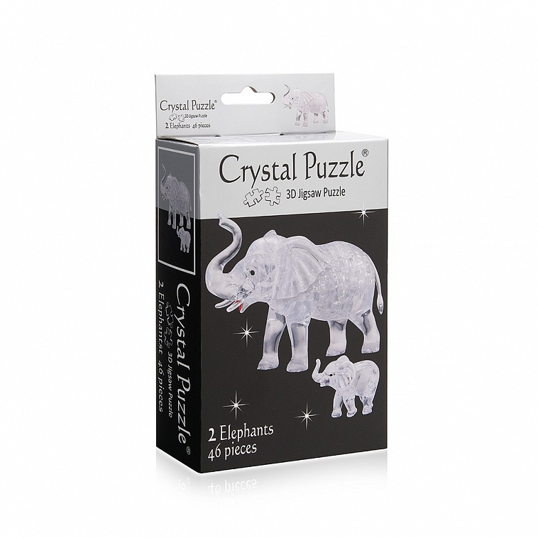 Головоломка Crystal puzzle 3D "Два слона"