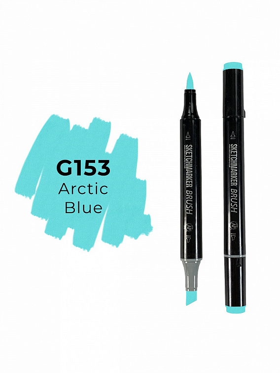Маркер двухсторонний на спиртовой основе Sketchmarker Brush Цвет Арктический голубой 606x758