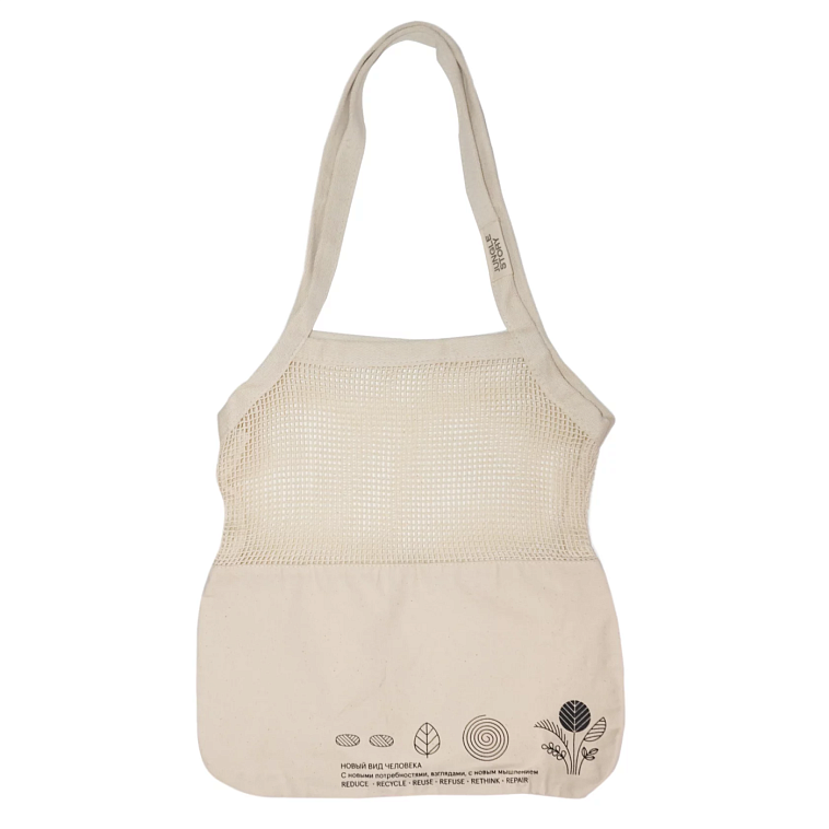 Комбинированная сумка шоппер и авоська "Jungle Story" Natural Beige 606x758